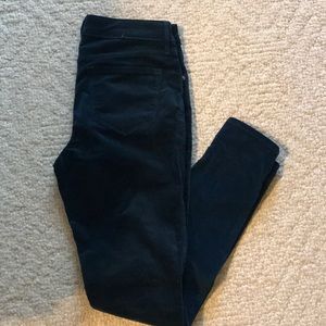 Old Navy teal velvet skinnies